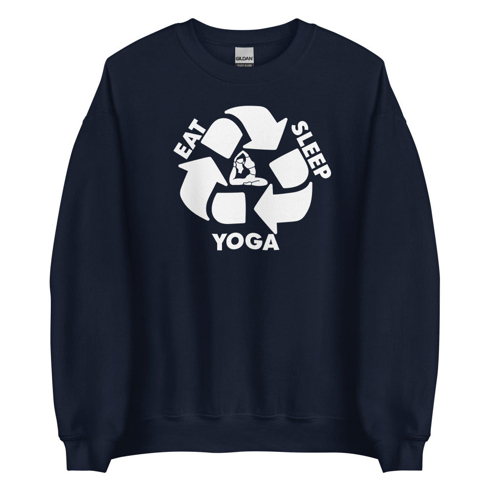 Eat Sleep Yoga Sweatshirt - Navy Color